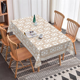 Lofaris Khaki Country Retro Pattern Rectangle Tablecloth